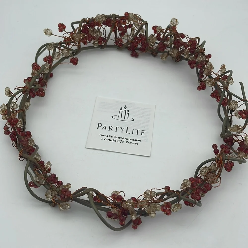 Partylite Party Lite Gem Stones Decorative Ring Centerpiece Wreath Candle